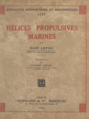 cover image of Hélices propulsives marines